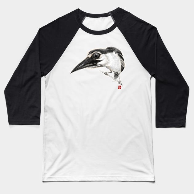 Sketchy funny bird Baseball T-Shirt by Khasis
